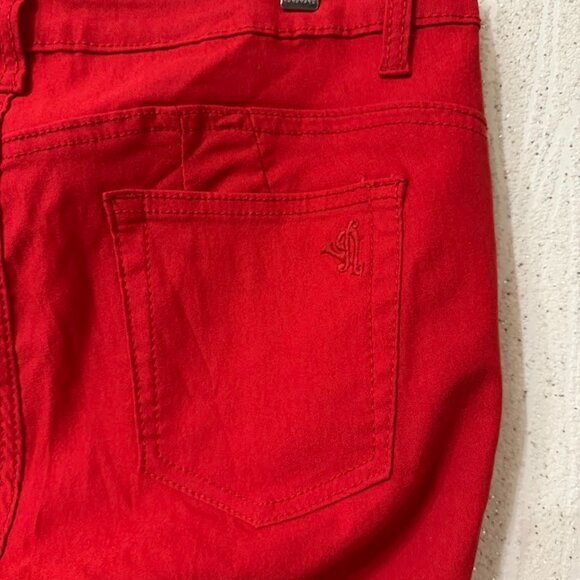 V.I.P Jeans Women’s Red Stretch Skinny Pants Size 9/10 Cotton Blend - Picture 5 of 6